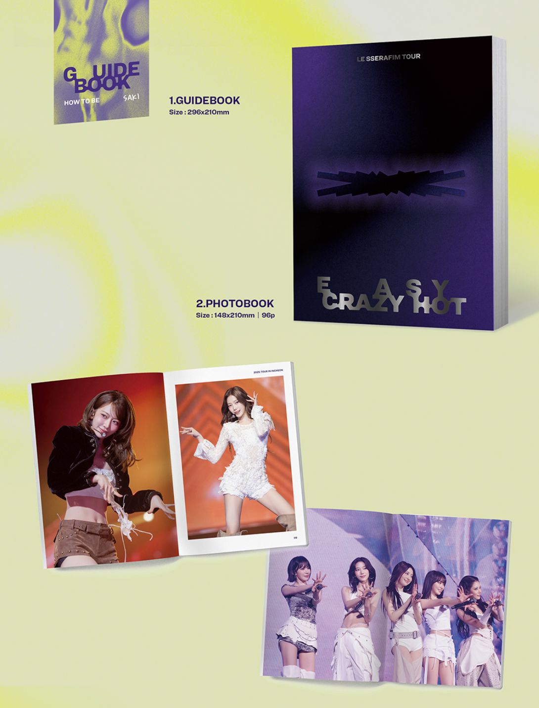 LE SSERAFIM easy crazy hot ツアー ジャケット M LE SSERAFIM - TOUR 'EASY CRAZY HOT' ENCORE IN SEOUL (DIGITAL CODE) + A