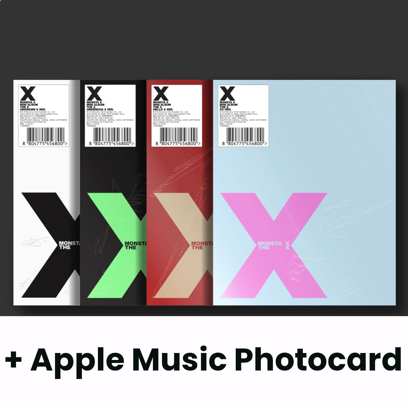 MONSTA X - THE X + Apple Music Photocard