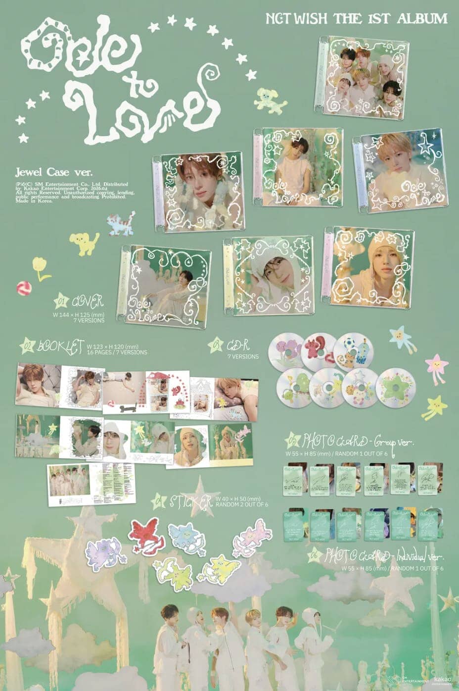 NCT WISH - ODE TO LOVE (JEWEL CASE VER.) Nolae