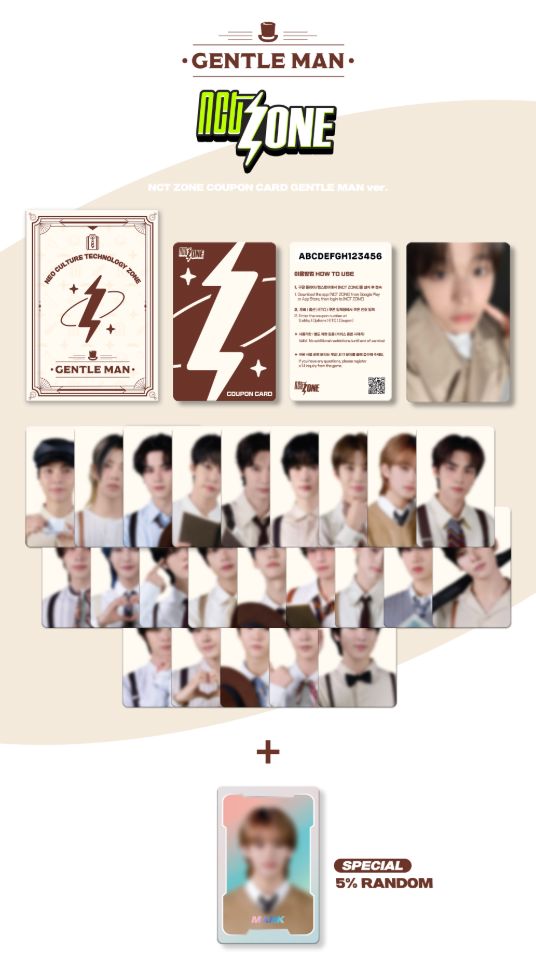 NCT ZONE - COUPON CARD (GENTLE MAN VER.)