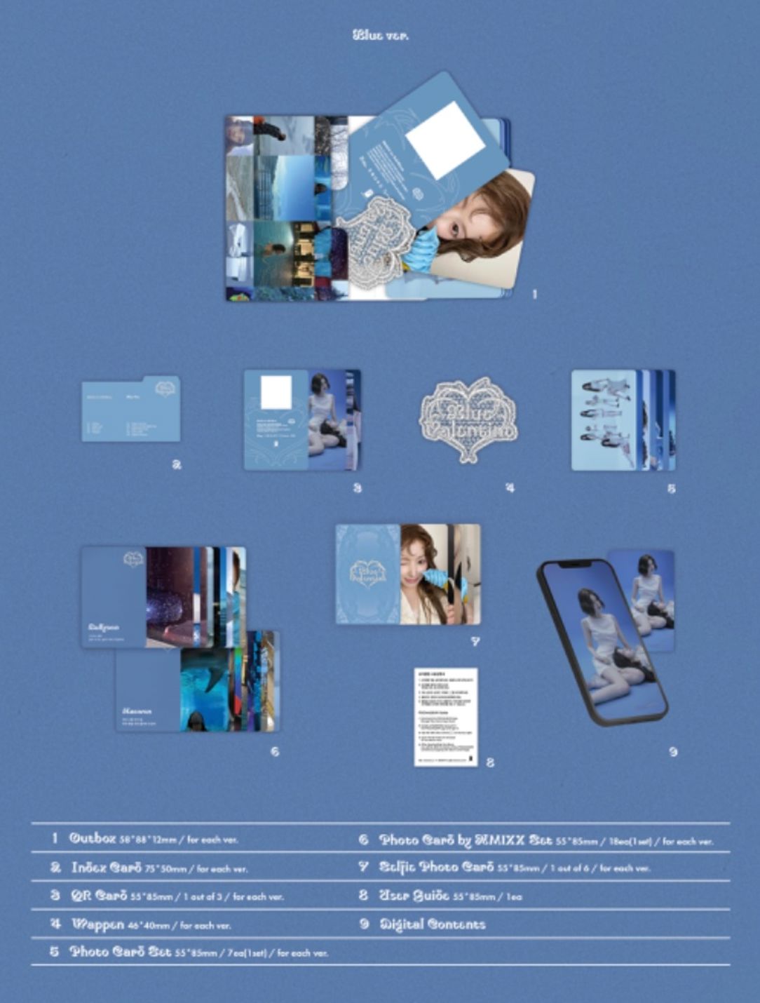 NMIXX - BLUE VALENTINE (PLATFORM ALBUM POCA ALBUM VER.) + FANS SHOP Photocard Nolae