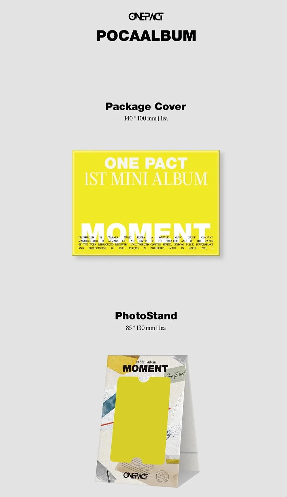 ONE PACT - MOMENT (1ST MINI ALBUM) POCA ALBUM Nolae