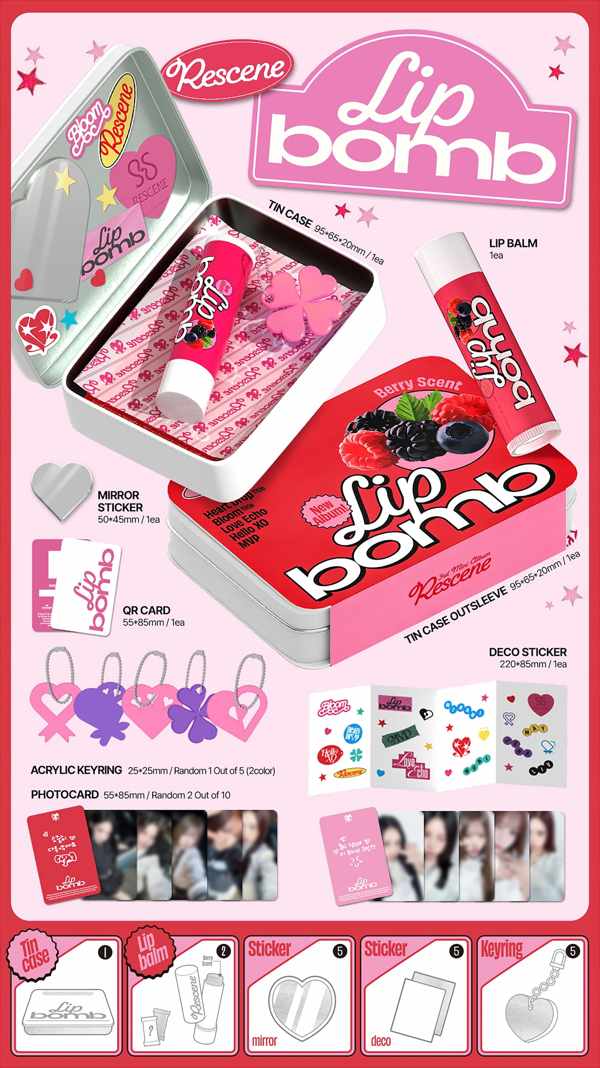 RESCENE lip bumb MAKESTAR サイン ミナミ RESCENE - LIP BOMB (LIP BALM VER.)