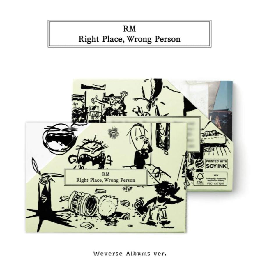 RM (BTS) - RIGHT PLACE, WRONG PERSON (2ND SOLO ALBUM) SET + Weverse Gift Nolae