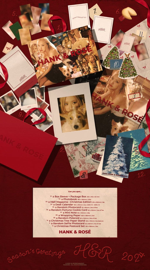 ROSÉ (BLACKPINK) - 2024 SEASON'S GREETINGS (From HANK & ROSÉ To You) + Weverse Gift Nolae