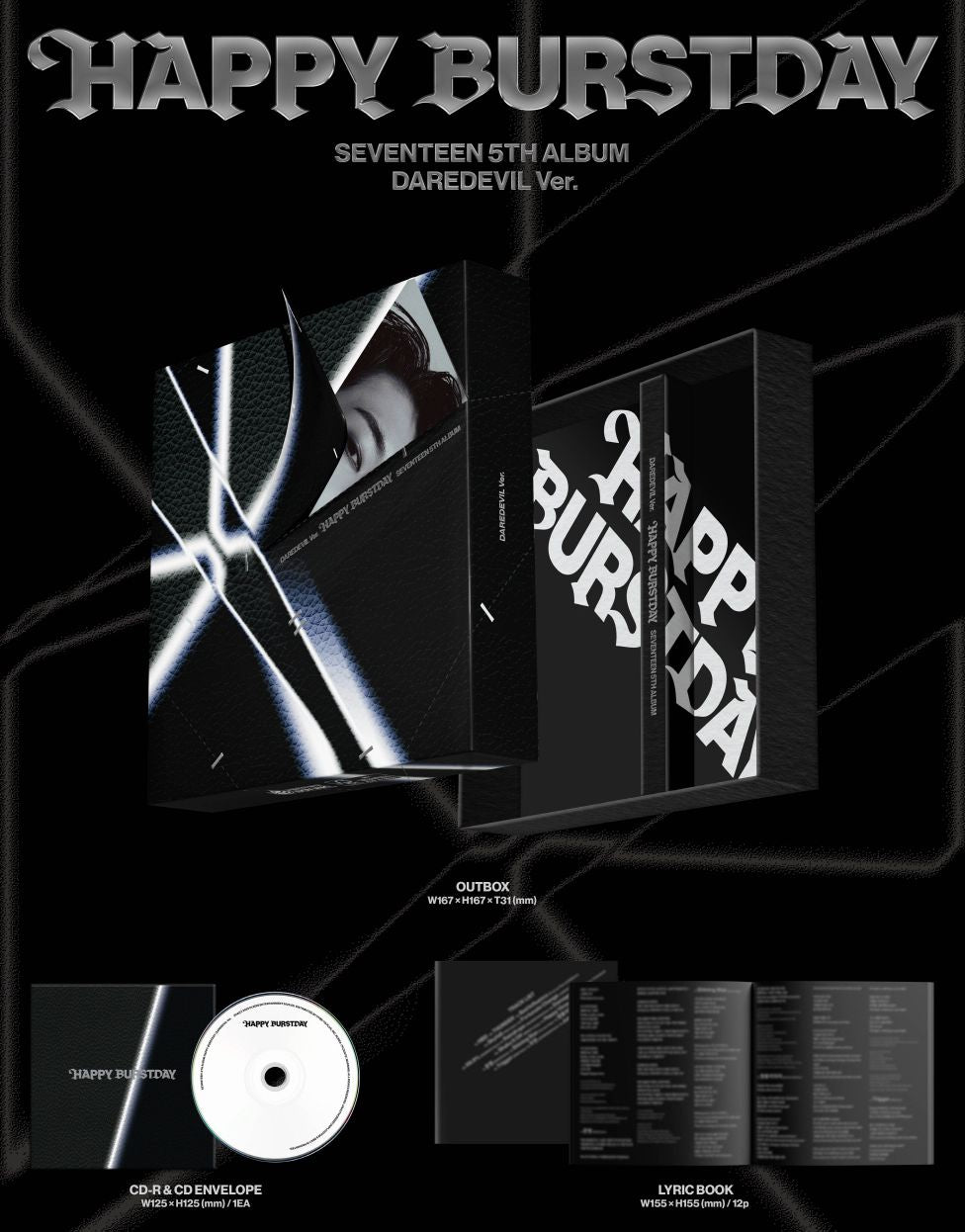 SEVENTEEN - HAPPY BURSTDAY (DAREDEVIL VER.) + YES24 Gift Nolae