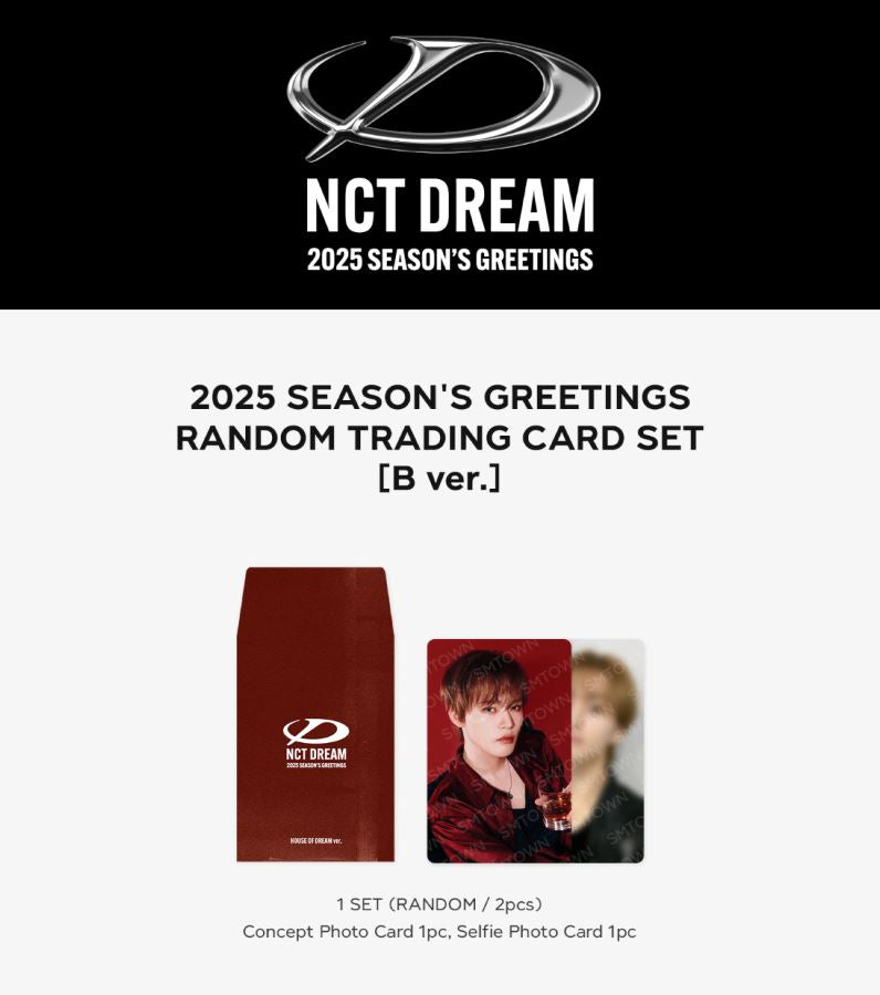 SM ARTISTS - RANDOM TRADING CARD SET (2025 SEASON’S GREETINGS OFFICIAL MD) Nolae