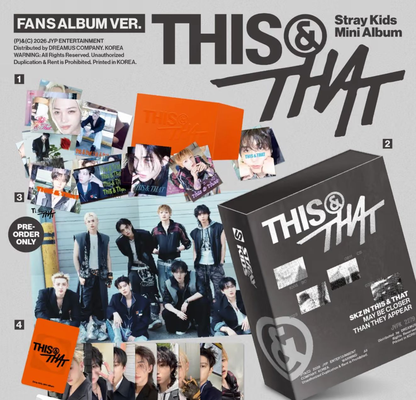 STRAY KIDS - THIS & THAT (FANS ALBUM VER.) + YES24 Gift Nolae