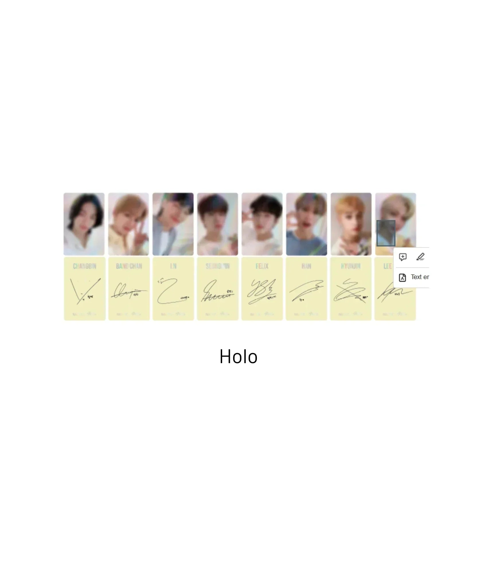 STRAY KIDS X NACIFIC - PHOTOCARD (HOLO) Nolae