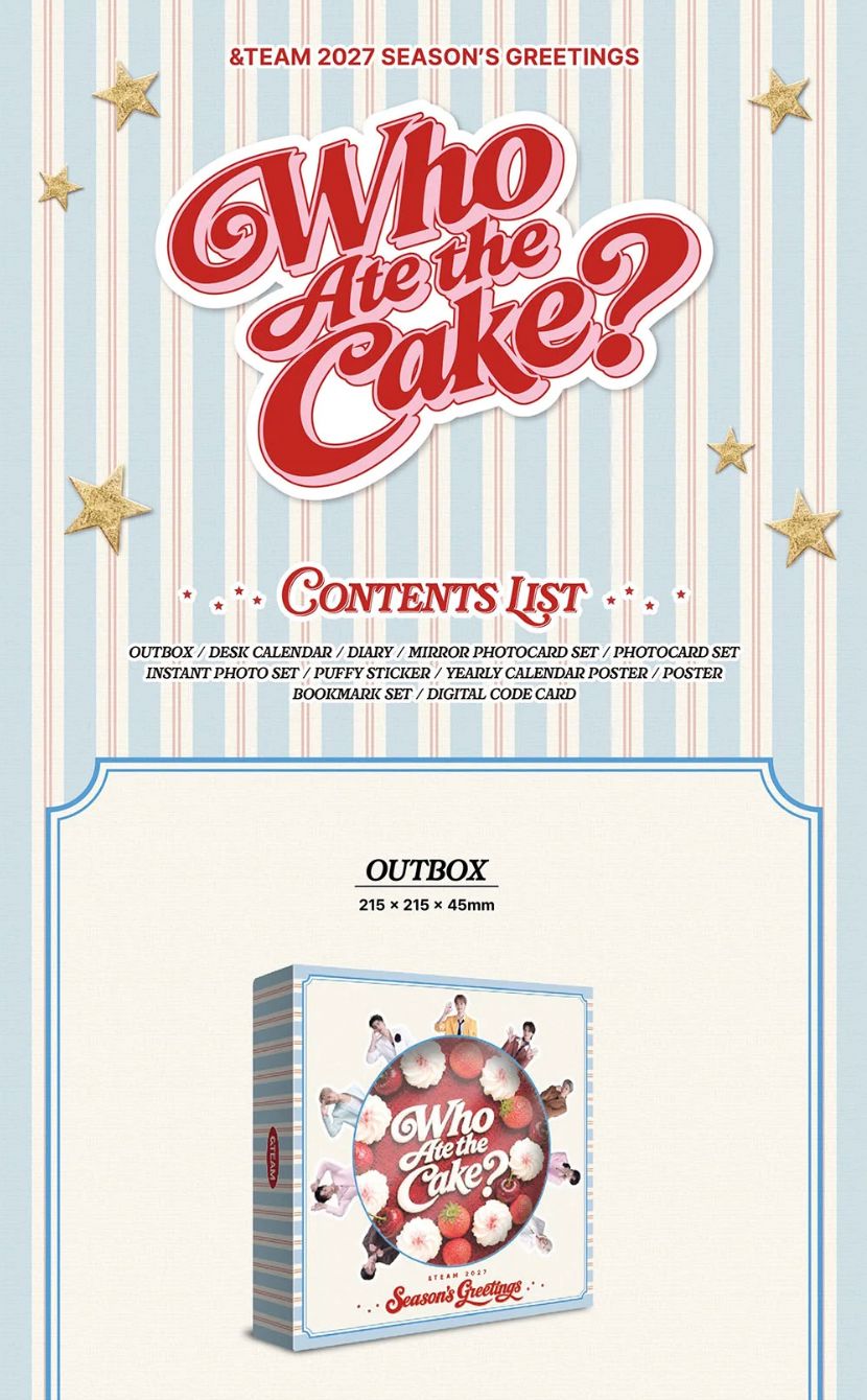 &TEAM - 2027 SEASON'S GREETINGS (WHO ATE THE CAKE?) Nolae