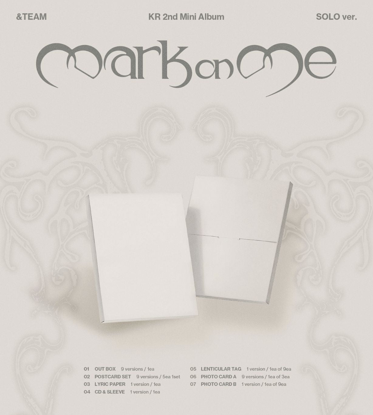 &TEAM - MARK ON ME (2ND KOREAN MINI ALBUM) (SOLO VER.) Nolae