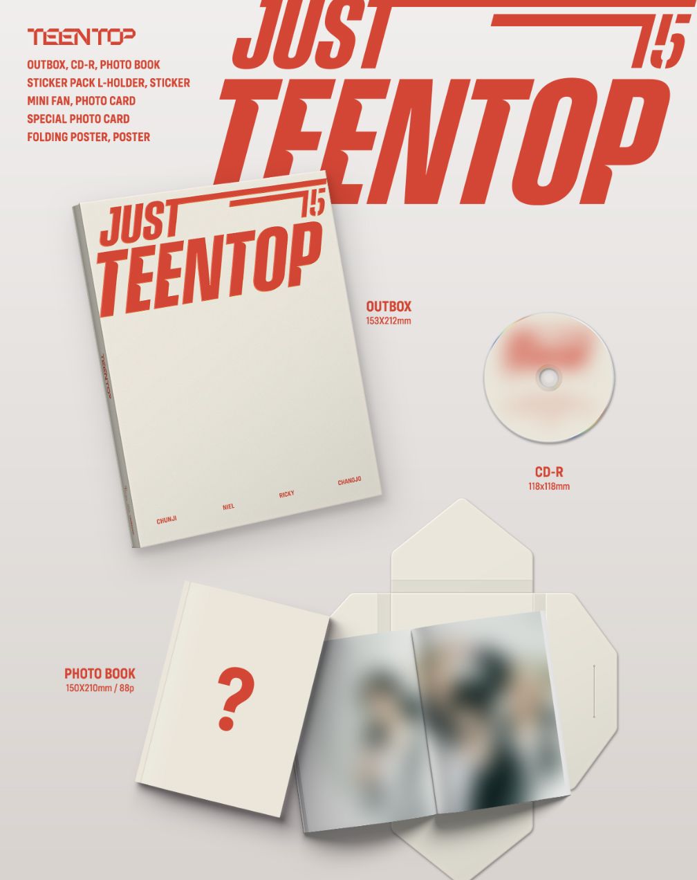 TEEN TOP - JUST 15, JUST TEEN TOP (CD VER.) Nolae