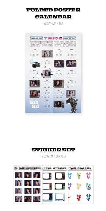 TWICE - 2024 SEASON'S GREETINGS (TWICE NEWS ROOM) + JYP SHOP GIFT Nolae