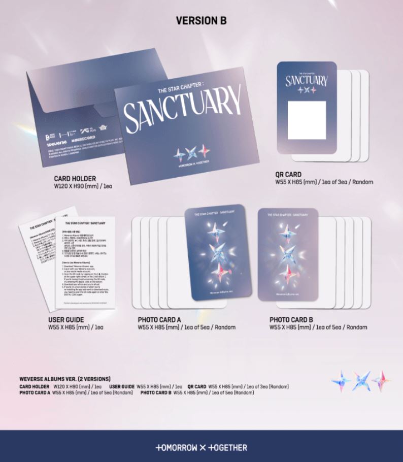 TXT - SANCTUARY (WEVERSE ALBUMS VER.) SET + Weverse Gift Nolae