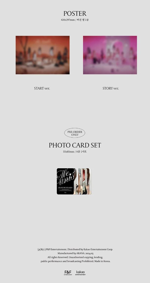 UNIS - WE UNIS (THE 1ST MINI ALBUM) PHOTOBOOK VER. SET + Weverse Gift Nolae