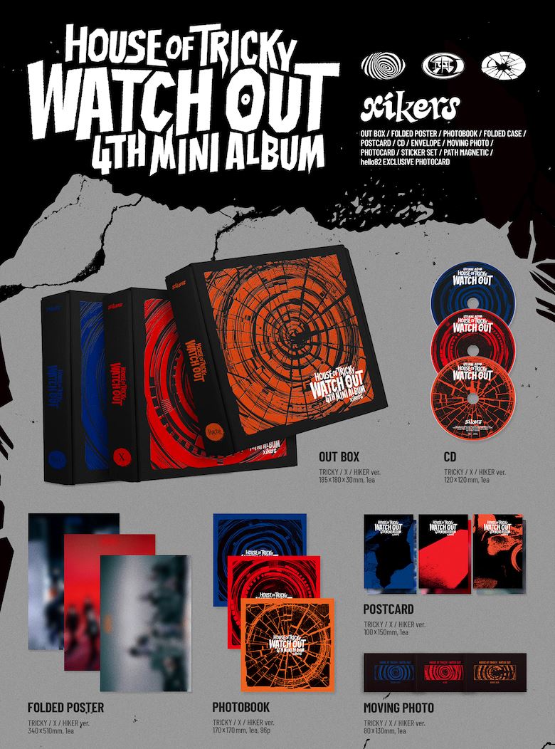 XIKERS - HOUSE OF TRICKY WATCH OUT (4TH MINI ALBUM) + Soundwave Photocard Nolae