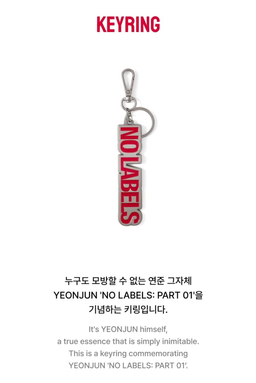 YEONJUN (TXT) - KEYRING & EARRINGS (NO LABELS: PART 01 ALBUM OFFICIAL MD) Nolae