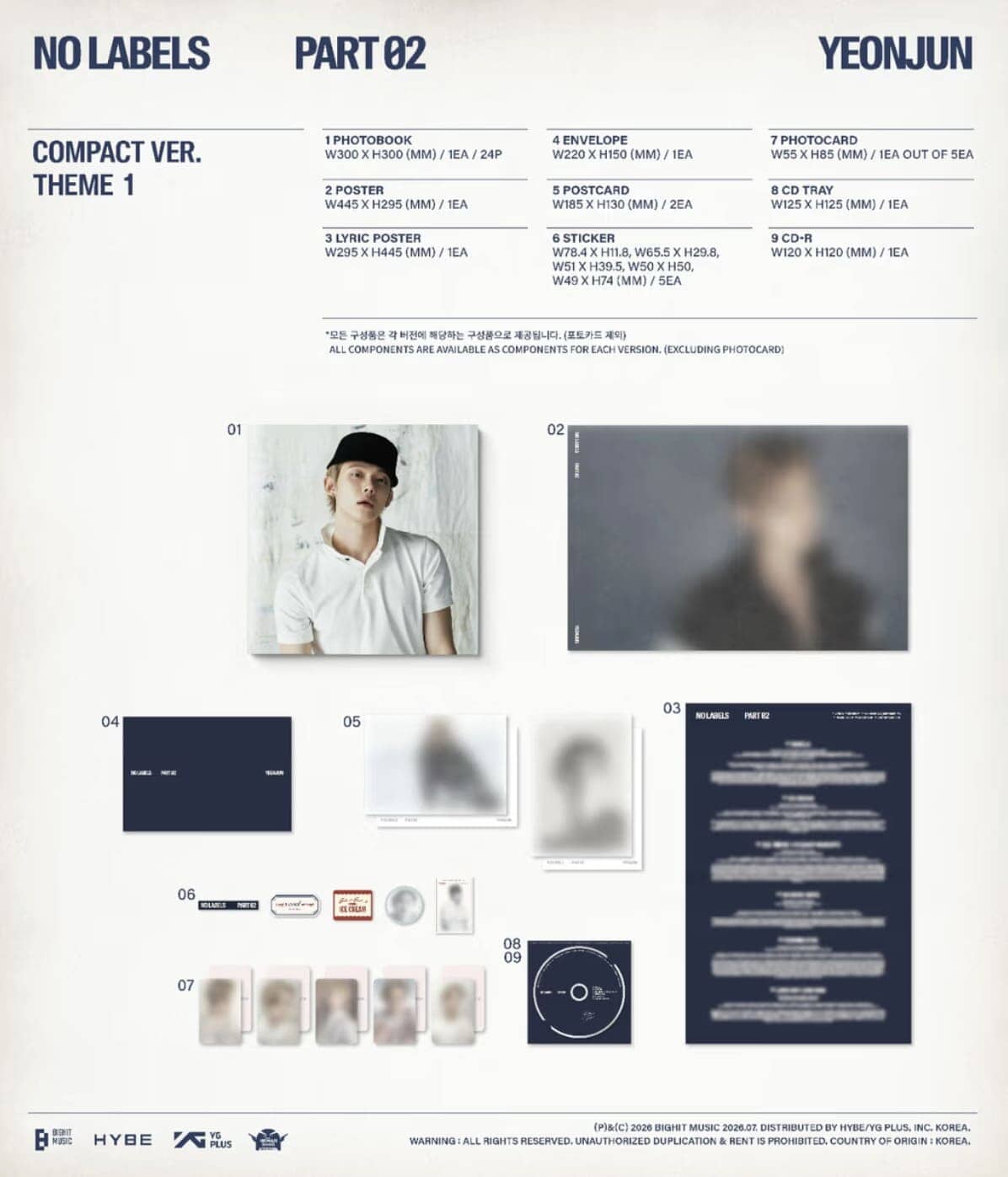 YEONJUN (TXT) - NO LABELS: PART 02 (COMPACT VER.) Nolae