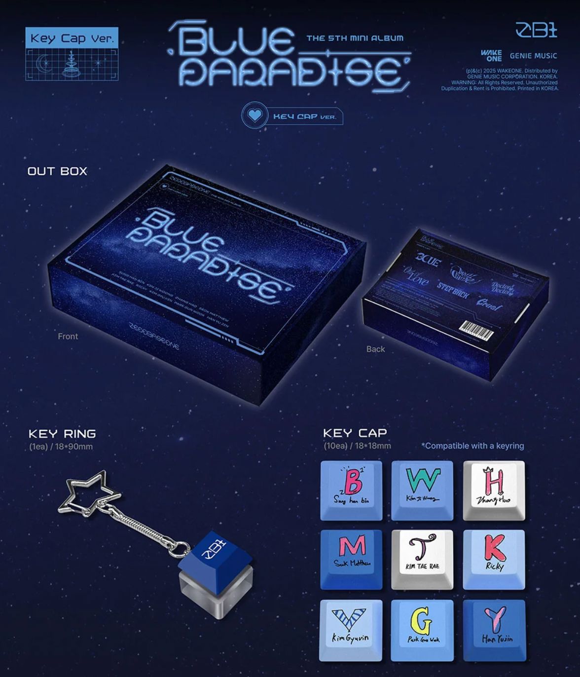 ZB1 - BLUE PARADISE (KEY CAP VER.) Nolae