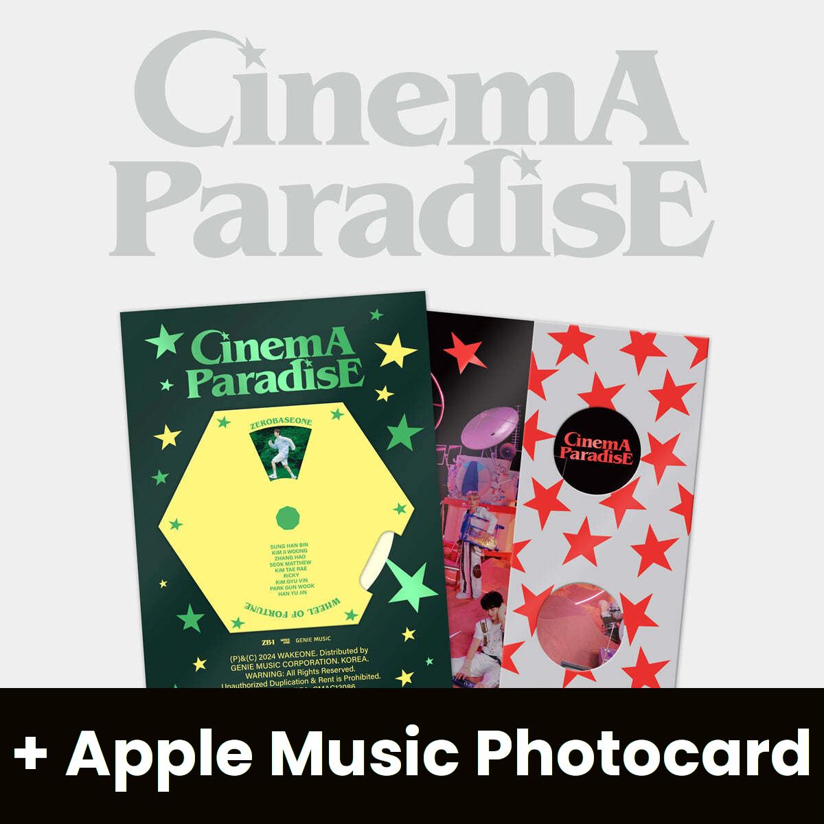 ZB1 - CINEMA PARADISE (THE 4TH MINI ALBUM) + Apple Music Photocard Nolae