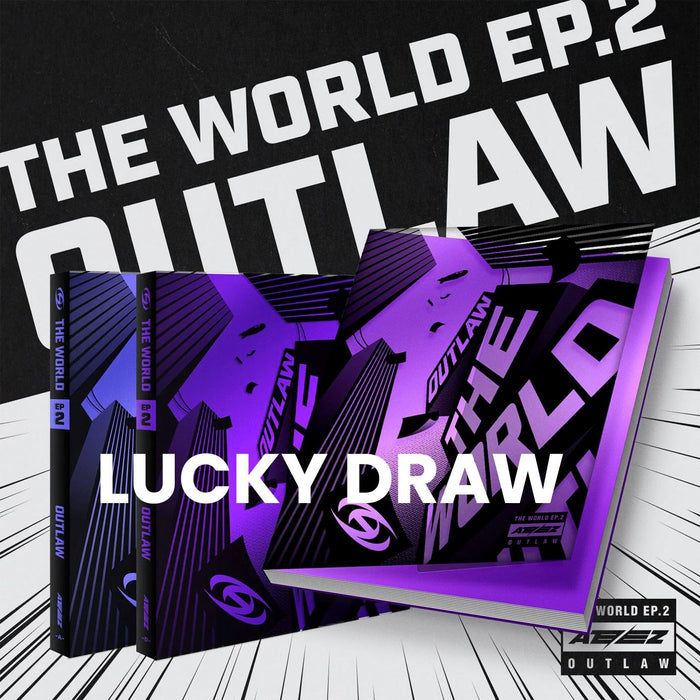 ATEEZ - THE WORLD EP.2 OUTLAW + Makestar Fotokarte (Lucky Draw) Nolae Kpop