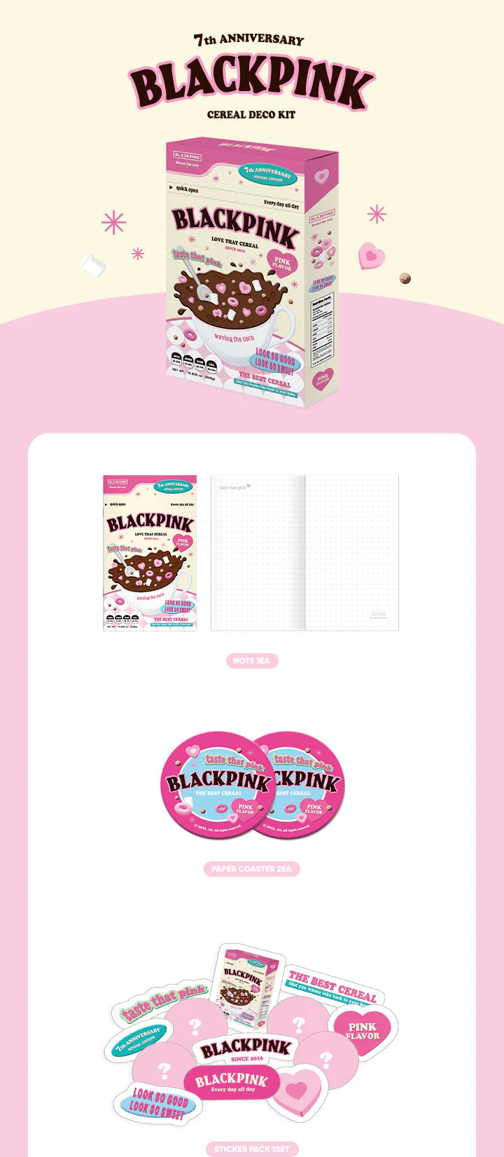 BLACKPINK - 2023 DEBUT ANNIVERSARY CEREAL DECO KIT Nolae Kpop