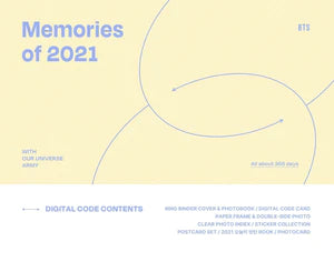 BTS - Memories of 2021 Digital Code Nolae Kpop