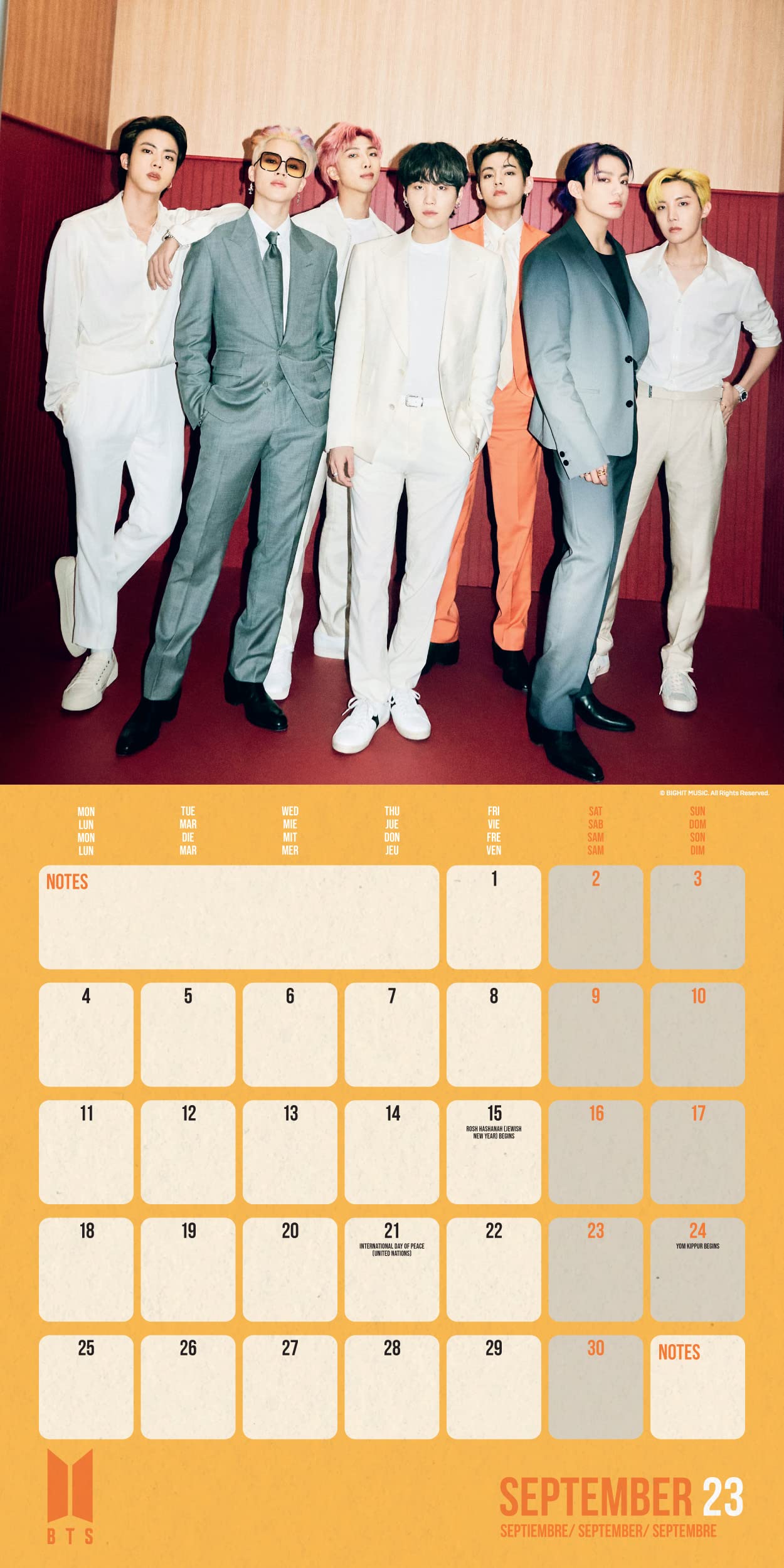 BTS - OFFICIAL BTS BANGTAN BOYS 2023 CALENDAR Nolae Kpop