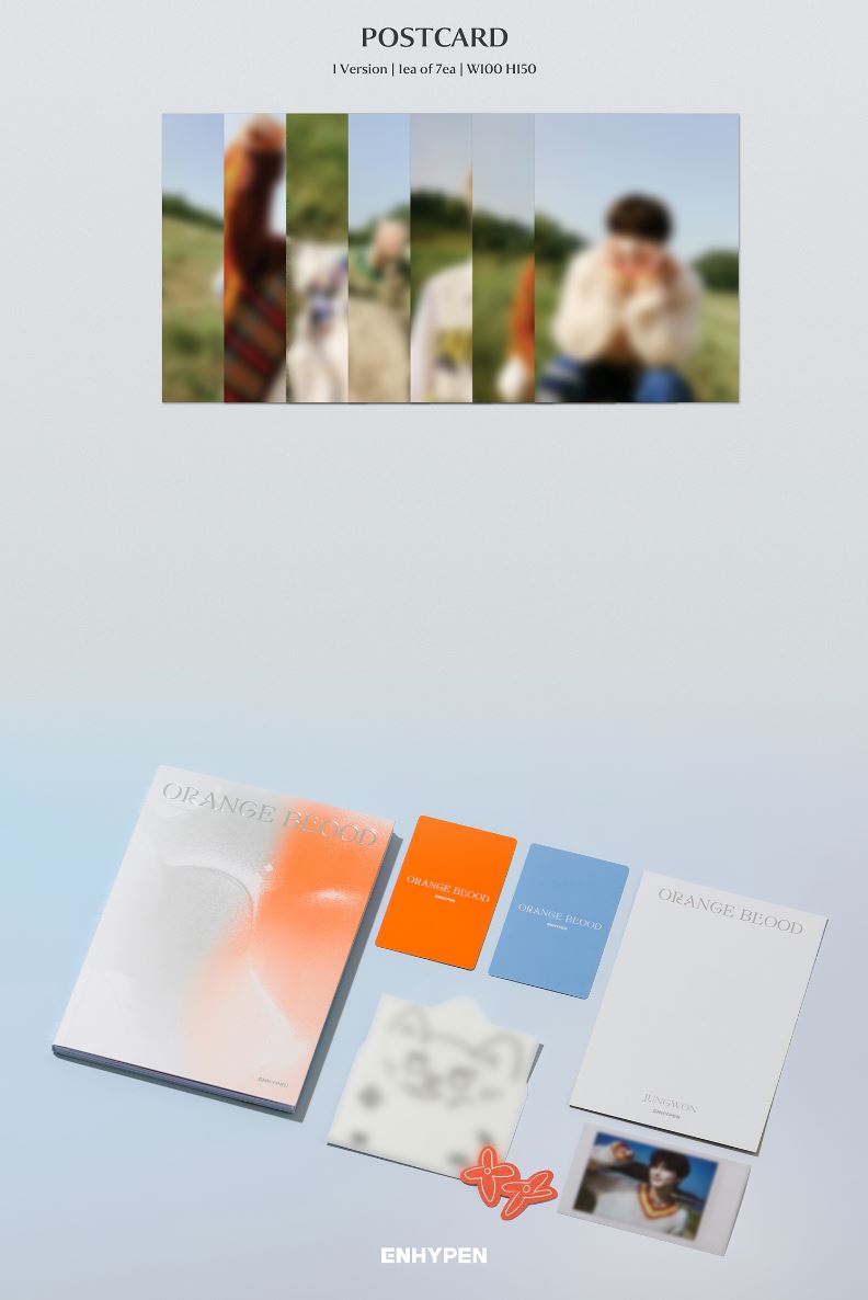 ENHYPEN - ORANGE BLOOD (5TH MINI ALBUM) ENGENE VER. + BDM Photocard Nolae Kpop