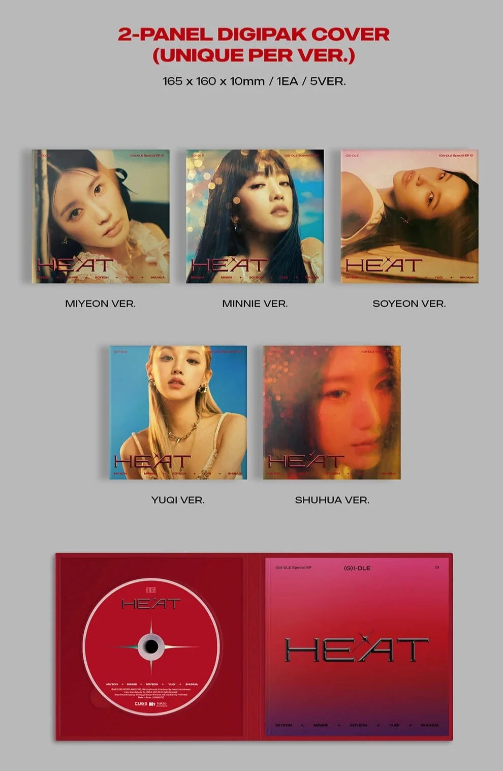 (G)I-DLE - HEAT (SPECIAL ALBUM) DIGIPAK MEMBER VER. Nolae Kpop