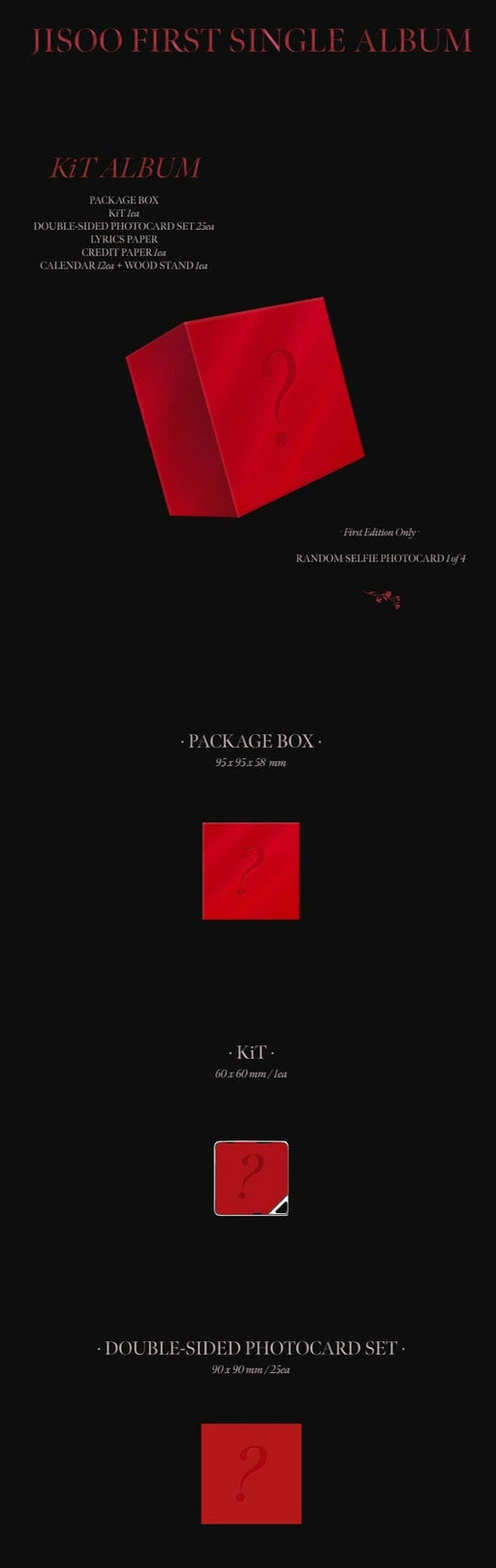 JISOO (BLACKPINK) - 1st Single [FIRST SINGLE ALBUM] (Kit Album ver.) Nolae Kpop