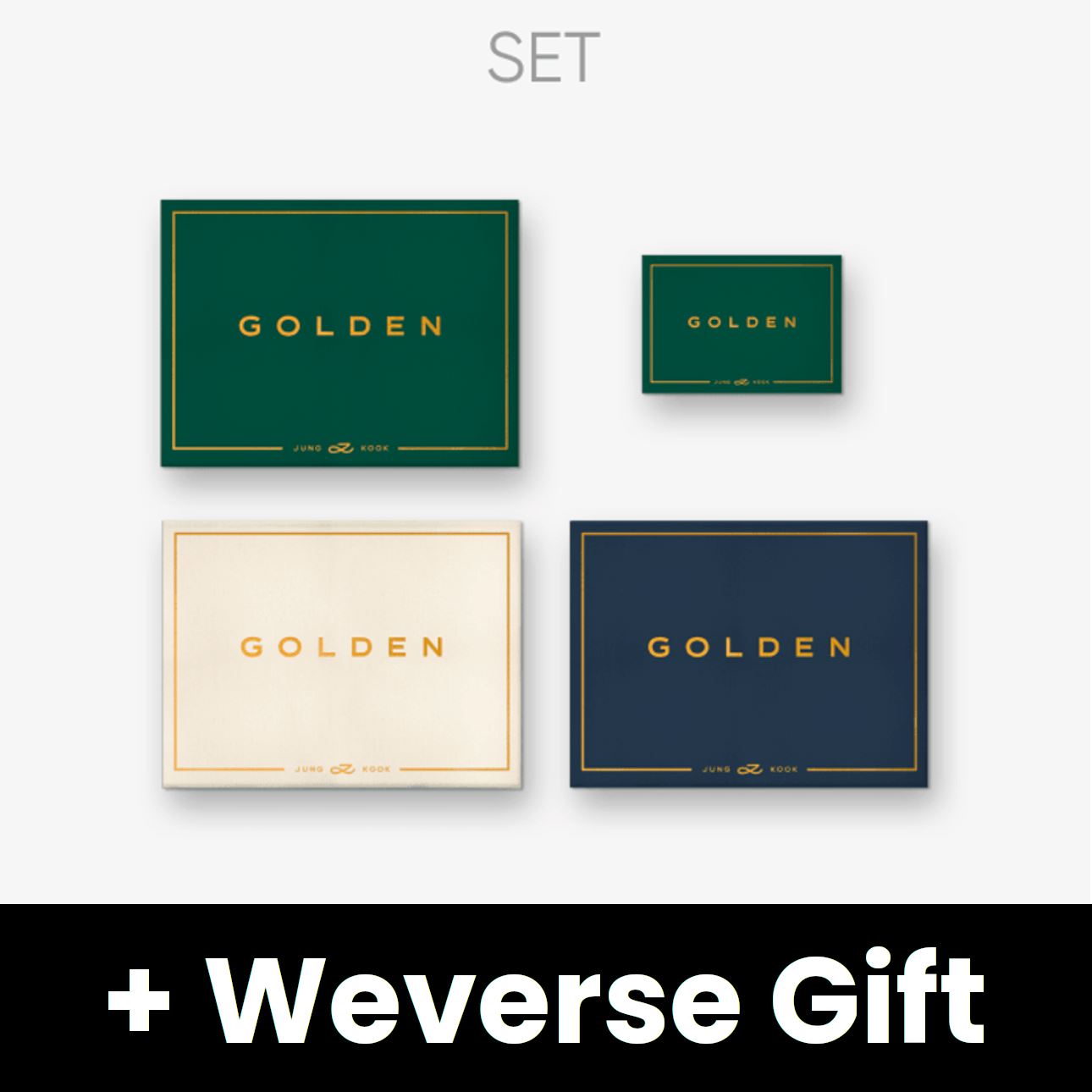 JUNGKOOK (BTS) - GOLDEN (1ST SOLO ALBUM) SET + Weverse Gift Nolae Kpop