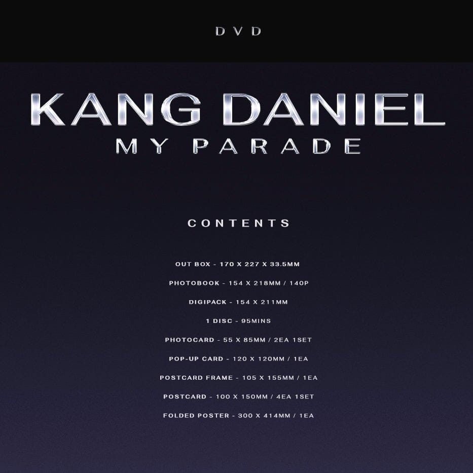 KANG DANIEL - MY PARADE (DVD) Nolae Kpop