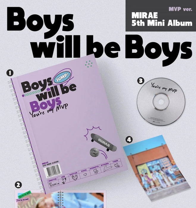 MIRAE - BOYS WILL BE BOYS (5TH MINI ALBUM) Nolae Kpop