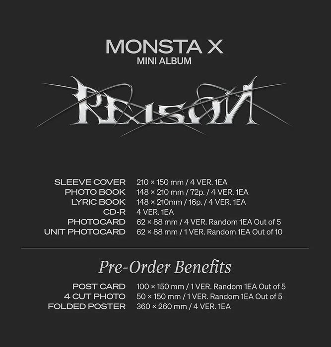 MONSTA X - REASON (12TH MINI ALBUM) Nolae Kpop