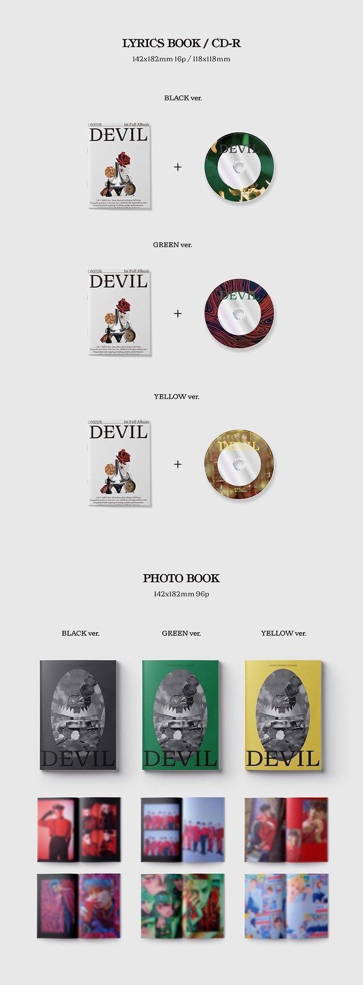 ONEUS - Vol.1 [DEVIL] (Yellow/Green/Black Ver.)