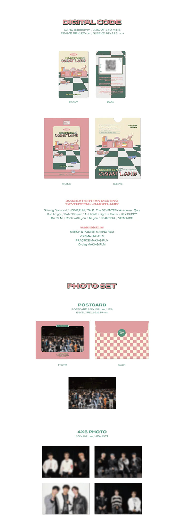 SEVENTEEN - 2022 SEVENTEEN IN CARAT LAND + WeVerse Gift Nolae Kpop