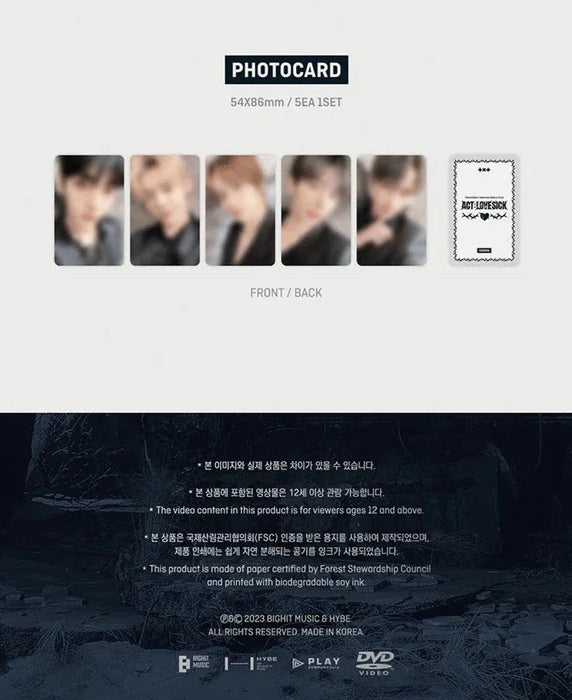 TXT - WORLD TOUR ACT : LOVESICK IN SEOUL (DVD) + WeVerse Gift Nolae Kpop