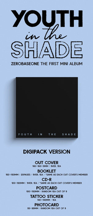 ZEROBASEONE - [YOUTH IN THE SHADE] Digipack Ver. Nolae Kpop